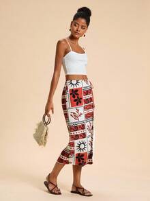 Travachic Váy quấn buộc dây họa tiết thường ngày cho nữ Váy họa tiết Váy họa tiết hình học Váy họa tiết trừu tượng, Phong cách thường ngày cho nữ, Mùa thu cho nữ, Mùa thu sang trọng, Đi chơi, Thanh lịch, Phong cách đồng quê cho nữ - Nhiều màu - Xem 7