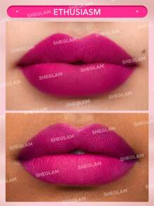 SHEGLAM Matte Allure Lipstick-Enthusiasm 20 Colors Long Lasting Lipstick High Pigment Velvety Soft Lipstick Lip Combo Brand Beauty Makeup Face Paint Cosmetic For Women Girls Perfect For Winter Spring Ideal For Y2K Fancy Fashion Suitable For Birthday Gift Party Ready Best Color - Enthusiasm - View 2