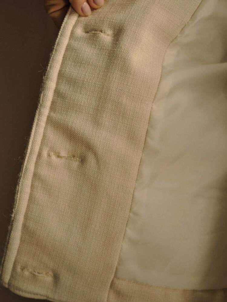 TWEED BUTTON FRONT OVERCOAT