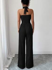 Selianne Bộ trang phục họa tiết gợn sóng phong cách Mỹ cổ điển Y2K mới, áo crop top dây mảnh trang trí hoa kim loại + quần ống đứng, bộ 2 món cho nữ, phù hợp cho ngày lễ Độc lập, phong cách Stockholm màu nâu - màu đen - Xem 2