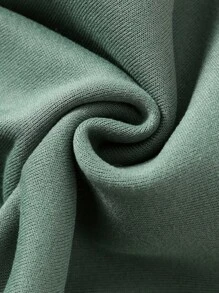 SHEIN Set de 2 piezas de ropa de otoño e invierno para niños/niñas pequeños, sudadera con capucha de color contrastante con parches y pantalón de punto, conjunto de top de manga larga y pantalones de estilo cómodo y versátil, con gráfico de letras minimalista, adecuado para interior, exterior, esquí, casual, deportes, fiesta, sesión de fotos, vacaciones