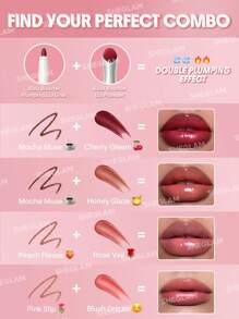 SHEGLAM Bold Booster Lip Plumper Graduation Birthday Holiday Summer Fall Autumn Y2K Fancy Fashion Women Brand Makeup Cosmetic Beauty Party Beach Travel Camping Outdoors School Campus Trip Festivals Decor Gift Present Rose Girl Cosplay Best Color Charm Vibe
