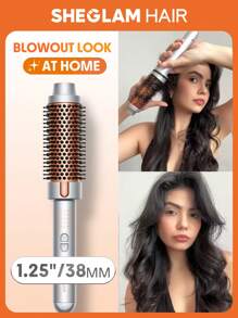 SHEGLAM HAIR It-Curl 熱吹刷，38mm 熱刷，捲髮刷，豐盈熱刷髮根豐盈鬆散捲髮，離子直髮刷，全新升級複合梳齒，負離子功能，2 級溫度，護髮不傷發，快速加熱熱刷適合髮廊、家庭和旅行 - 英規插頭 畢業 生日 禮物 假期 冬天 粉紅色的 氛圍 化妝品 派對 海灘 旅行 露營 學校 校園 節慶 玫瑰 展示 女孩 魅力 最好的 情人節 婦女節 愛自己 - 英規插(220-240V) - 查看 14