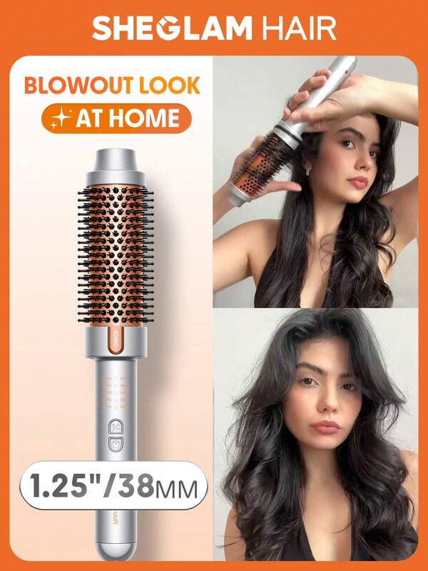 SHEGLAM HAIR فرشاة النفخ الحرارية من It-Curl، فرشاة حرارية 38 مم، فرشاة تجعيد الشعر، فرشاة ساخنة لزيادة حجم جذر الشعر وتجعيد الشعر السائب، فرشاة تمليس أيونية، أسنان مشط مركبة مطورة حديثًا، وظيفة الأيونات السالبة، درجة حرارة بمستويين، العناية بالشعر دون إتلاف الشعر، فرشاة حرارية سريعة التسخين مناسبة لصالونات الشعر والعائلات والسفر - قابس المملكة المتحدة تخرُّج عيد ميلاد عطلة صيف يسقط خريف Y2K باهِظ موضة نحيف ماكياج مستحضرات التجميل حزب شاطئ يسافر التخييم في الهواء الطلق مدرسة حرم الجامعة رحلة المهرجانات ديكور هدية حاضر وَردَة بنت كوسبلاي أفضل لون سحر الاهتزاز