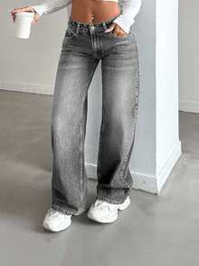 EURMUSE LOW RISE STRAIGHT CYT WOMEN BLUE JEAN - Grey - View 6