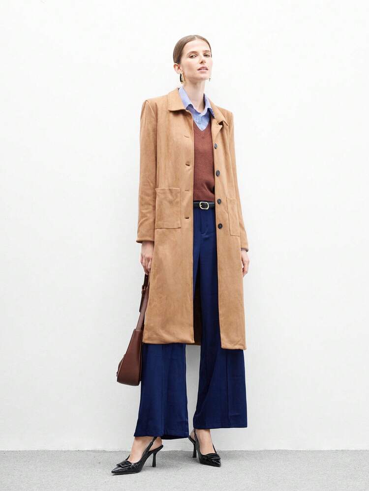 CUCCOO BIZCHIC 女性用メタルバックルベルト付き尖った先端ストレートヒールミッドヒールパーソナライズされたコミューター クールガール ストリート バイク パンクロック ブラックエナメル PUレザー バックレス ハイヒールミュール ファッションブロガーコーデ オフィスウェア