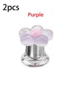 3-1 件花卉卡通马桶冲水手柄、花形马桶冲水按钮、马桶水箱按钮、花形马桶按压器、马桶冲水按钮推杆工具、创意花朵抽屉柜拉手 - 轻松按压，时尚浴室配件，优雅触感，适合长钉设计