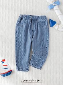 Cozy Pixies 男婴松紧腰侧袋休闲裤，百搭舒适