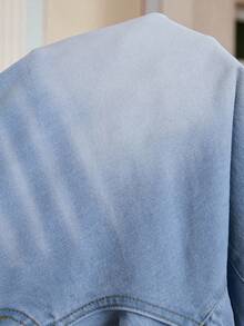 SWAVVY Quần jean denim dài dáng rộng cho nam, màu xanh xám - Màu xanh lam - Xem 7