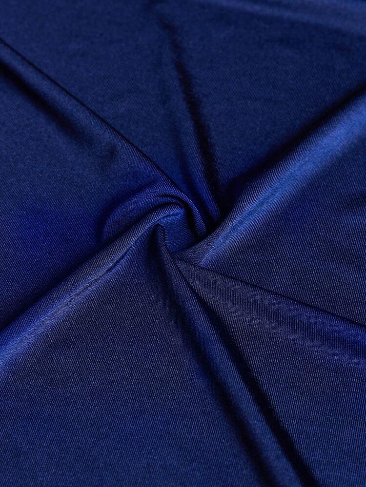 Viva Relle 大码女装 女士优雅亮片拼布露背缎面高腰连衣裙、宴会礼服、女士晚礼服 舞会礼服 女士正式舞会礼服 女士优雅连衣裙 女士舞会礼服 - 藍色 - 查看 7