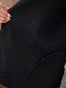 MOTF PREMIUM ÁO KHOÁC CÓ MŨ CÓ THẮT LƯNG LEN - Màu xám đen - Xem 9