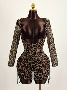 Zestiva 豹紋側抽繩罩衫