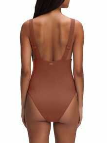 Roxy Women's Athletic Onepieces Comfortable Compression UV Protection Swimming Travel Holiday ERJX103627-CQR0 - Brown - View 2