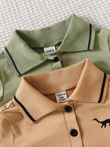 2-5 件套新款婴儿 Polo 衫短袖套装，时尚婴幼儿夏季服装套装 - 彩色 - 查看 4