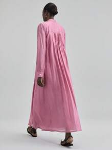 Ontre 2026 Nouvelle collection Printemps/Été Robe longue ample et drapée pour femmes, style élégant minimaliste, bohème. Tenue de plage et vacances - Prune - Voir 6