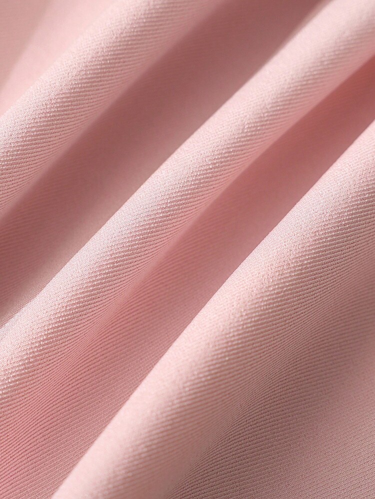 GlowEve 纯色开口袋优雅女式9/10长度西装裤 - 粉色 - 查看 6