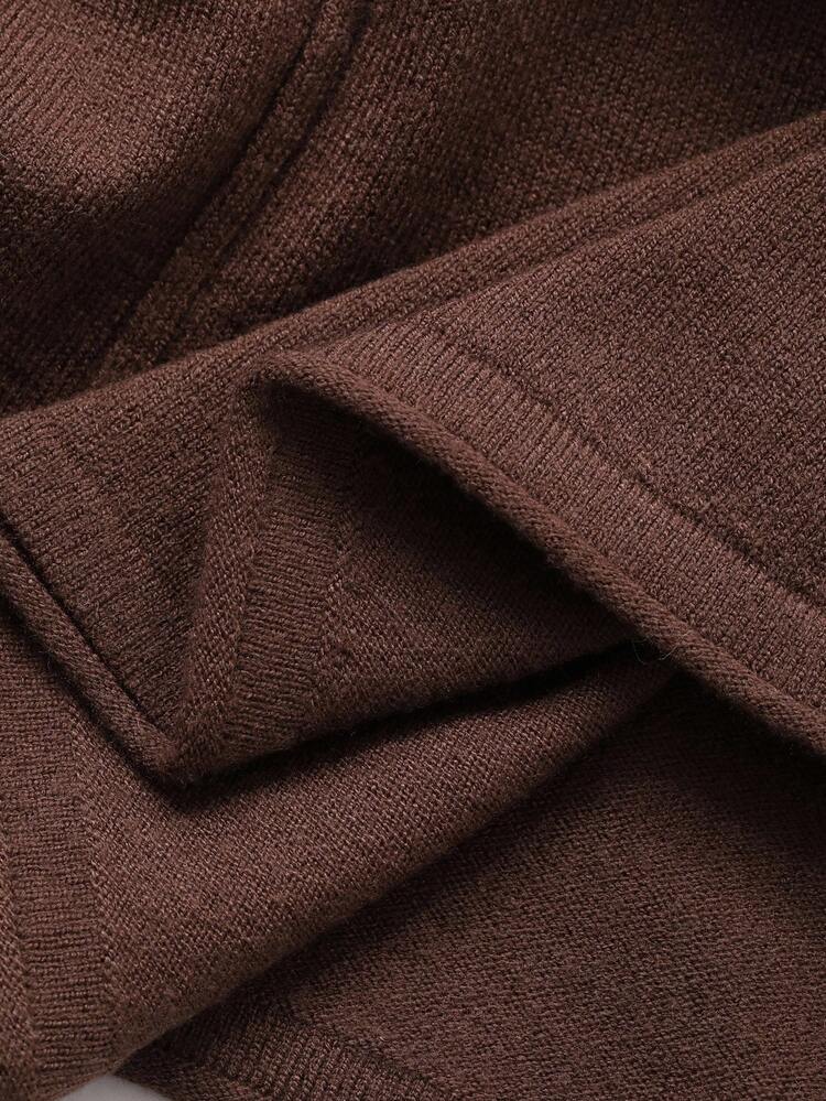 New Autumn Women's Business Casual Round Neck Short Sleeve Knitted Dress Women Sweater Dresses