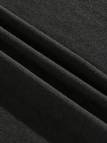 Manfinity Homme 2件套休闲圆领短袖上衣和抽绳裤 - 黑色 - 查看 5