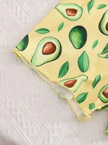 Bộ đồ ngủ thường ngày in họa tiết quả bơ 2 món cho bé gái - Màu vàng - Xem 6