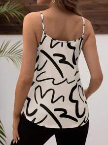 SHEIN Maternity Random Printed Tank Top - White - View 2