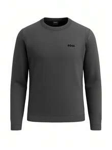 Men's Casual Loose Fit Crew Neck Long Sleeve T-Shirt By Ever-X_CN - 056 Light-Pastel Gre - View 4