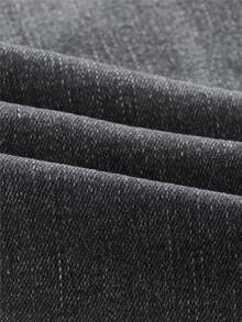 EURMUSE Jeans de verano de mezclilla casual y versátil con puños desgastados para mujer - Gris Claro - Ver 11