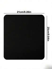 SHEIN 1 件黑色方形皮革鼠标垫，简约防水防尘易清洁办公桌垫 - 彩色 - 查看 5