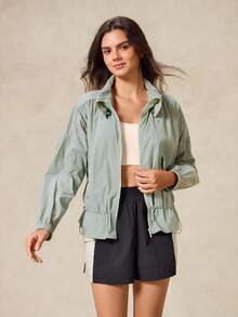 OutZeal 女士防紫外线 UPF50+ 轻便透气防晒运动夹克 徒步露营日常 - 綠色 - 查看 10