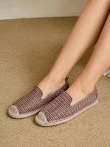 Styleloop 女士平底编织鞋，波西米亚风格，适合度假、万圣节、圣诞节和派对 - 鏽棕色 - 查看 2