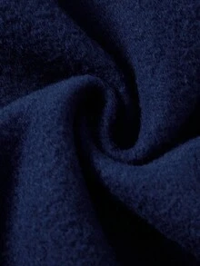 Paul Frank X SHEIN Men's Casual Letter Graphic Pocket Drawstring Hoodie , Fall - Navy Blue - View 4