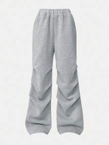 Girlism Teen Girls Casual Knit Hooded Sweatshirt & Sweatshirt Co-Ord Set/Autumn/Winter/Halloween,Glowmode,Fall,Halloween/Autumn/Christmas/Holiday/Festival/Winter - Grey - View 7