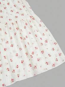 Sweetra Plus Size Halter Backless Top & A-Line Ditsy Floral Skirt 2 Pieces Set, Vacation - White - View 8
