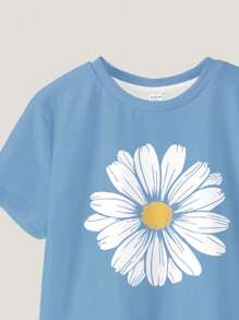 Emery Rose Kids Emery Rose Kids Bộ 2 món áo ngắn tay tối giản thường ngày và quần short cho bé gái tuổi mới lớn, phù hợp cho mùa hè - Nhiều màu - Xem 3