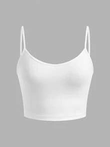 SHEIN EZwear 3入組女性貼身短版休閒背心，適合夏季穿著