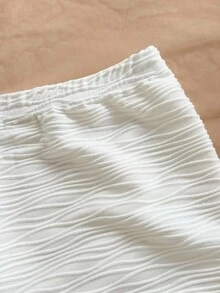 Soleia 女式度假针织纹理 V 领花卉金属装饰露背短款上衣和超短裤两件套，适合派对、圣诞节、约会之夜、夜总会、海滩、游轮、下午茶、波西米亚风、波西米亚风、度假、秋季 - 白色 - 查看 6