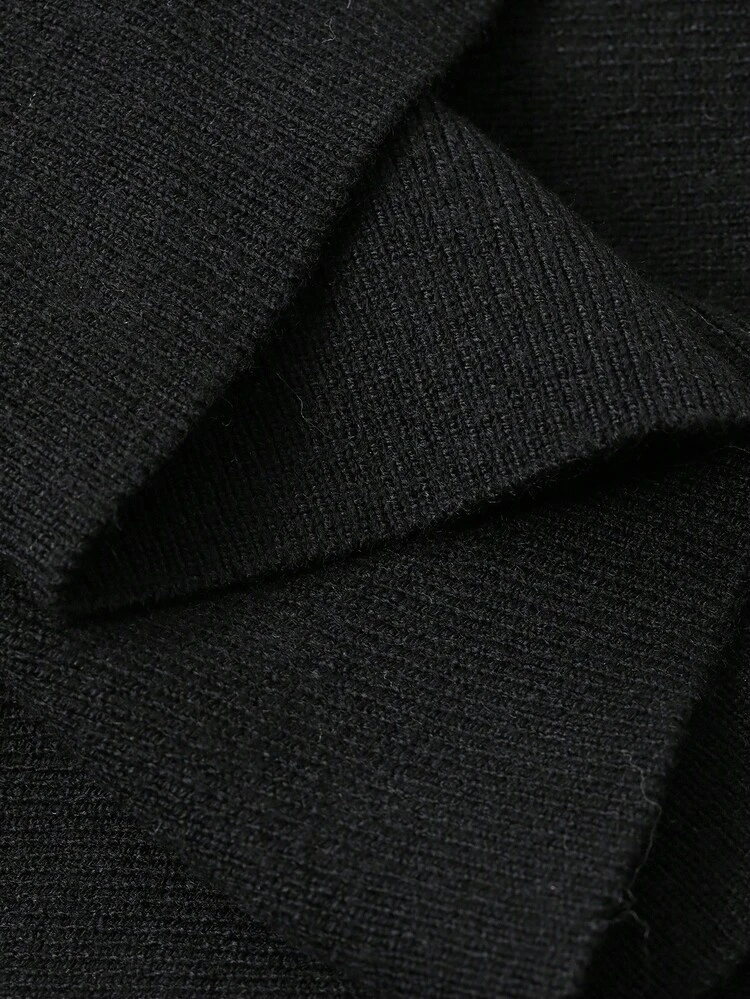 Women's Solid Color Long Sleeve Fitted Sweater Dress, Suitable For Banquet In Autumn/Winter Prom Dress