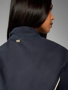 MISSGUIDED Lightweight Athletic Windbreaker Track Jacket Contrast Piping Full Zip Running Performance Warm Up Outerwear Spring Fall Layer - Blue - View 5