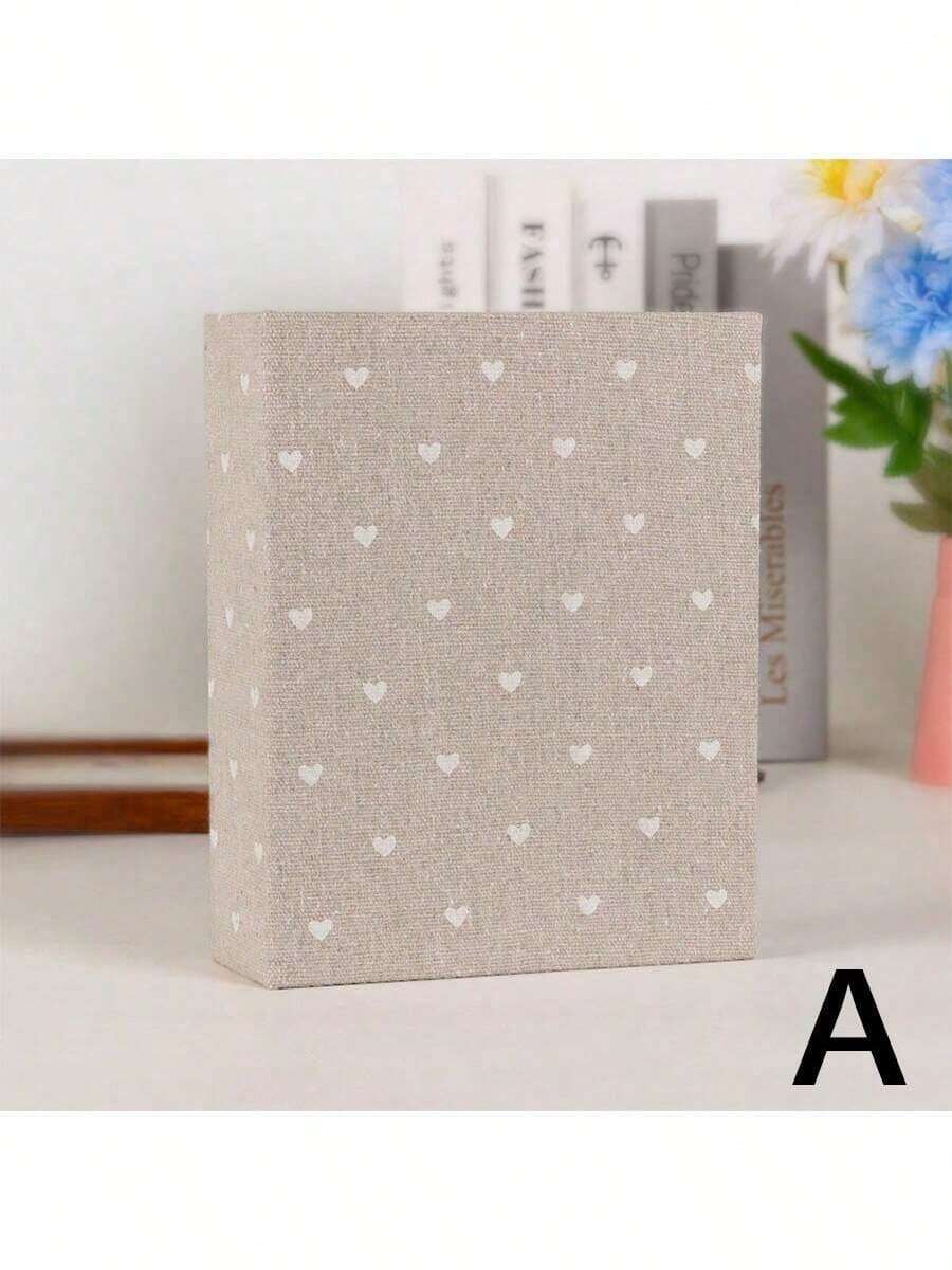 SHEIN A Love Series Large 6-Inch 100-Sheet 4D Photo Album (Each Can Hold 100 Sheets), 6-Inch Laminated, 50-Inner-Page Children's Album, Baby Commemorative Album, Photo Collection Book - Multicolor - View 1