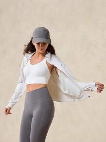 OutZeal 女士防紫外线 UPF50+ 凉爽触感透气网眼防晒夹克日常休闲 - 白色 - 查看 10