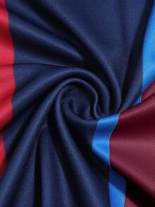 ROMWE MEN Prep Áo thun polo tay ngắn màu tương phản dành cho nam, có khuy cài nửa thân - Nhiều màu - Xem 4