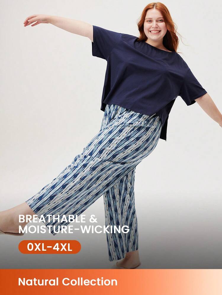 Summer Women Plus Vacation Cotton Pajamas Sets Lounge Set Lingerie As Outerwear Cotton Pajamas