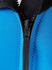 Manfinity KASUA Men's Professional Diving Suit Short Sleeve High Neck Back Zipper Fitted Men Wetsuits, Suitable For Outdoor Swimming And Diving Men's Shorty Wetsuit Short Sleeve Wetsuit Men Wetsuit Beach Diving Protective Swimsuit Workout Swim