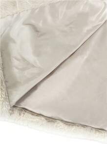 Sparklyn Girls' Fuzzy Plaid Symmetrical Pattern Hooded Casual Versatile Jacket, Suitable For Daily Wear Fall Winter