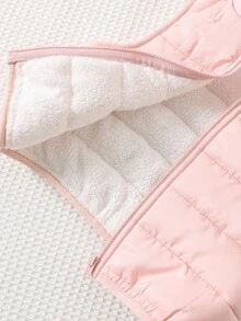 Cozy Pixies 3 件套女婴卡通猫咪图案针织柔软圆领长袖运动衫、羊毛背心和松紧腰打底裤套装 - 粉色 - 查看 8