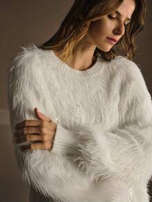 MOTF PREMIUM SUÉTER PULLOVER FELPUDO - Damasco - Visão 7