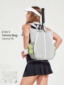 GLOWMODE 19 l Sac à dos de transport de raquette à plusieurs compartiments avec sangles d'épaule réglables. Convient pour le tennis, le golf et l'usage quotidien casual.