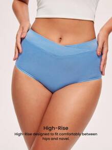 LUVLETTE paquete de 3 bragas de algodón de cintura alta para mujer - Colores pastel - Multicolor - Ver 5