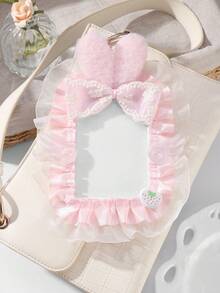 ROMWE Kawaii 1 cái Phong cách Ins Dễ thương & Quyến rũ Đa năng Chất lượng cao Thỏ nhồi bông màu hồng thủ công Nơ ruy băng Acrylic Lấp lánh Cánh Trái tim Dâu tây Trang trí Giá đựng thẻ lớn, Dây đeo thẻ ID, Móc khóa & Mặt dây túi, Thích hợp cho nhân viên văn phòng, sinh viên, Trang phục hàng ngày, Quà tặng ngày lễ - Hồng - Xem 8