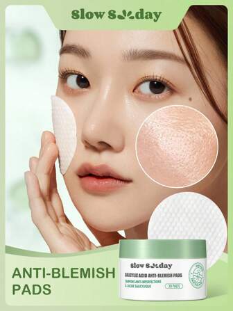 Slow Sunday Salicylic Acid Anti-Blemish Pads, Salicylic Acid Serum, Blemish Remover, Anti-Acne, Dark Spots Corrector Brightening Face Serum, Improve Acne, Pimples, And Reduce Acne Marks