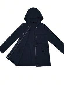 EMERY ROSE Women's Casual Solid Color Zip-Up Hoodie Jacket Fall Winter Cloth For Women